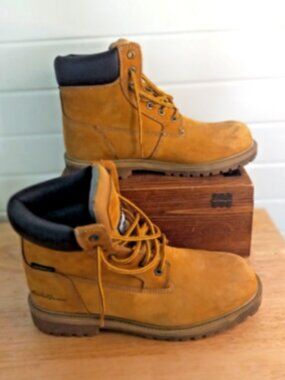 Eddie Bauer Warren Men 10 Waterproof Nubuck Leather Thinsulate Boots Tan